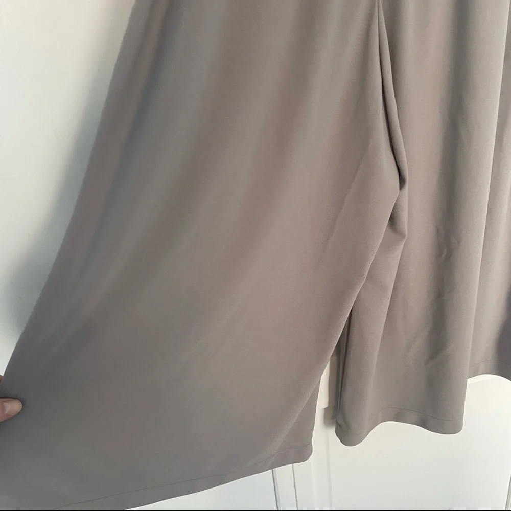 Uniqlo Gray Greenish Gaucho Wide Leg Stretch Flowy Pants Capris Elastic XL - Picture 11 of 12